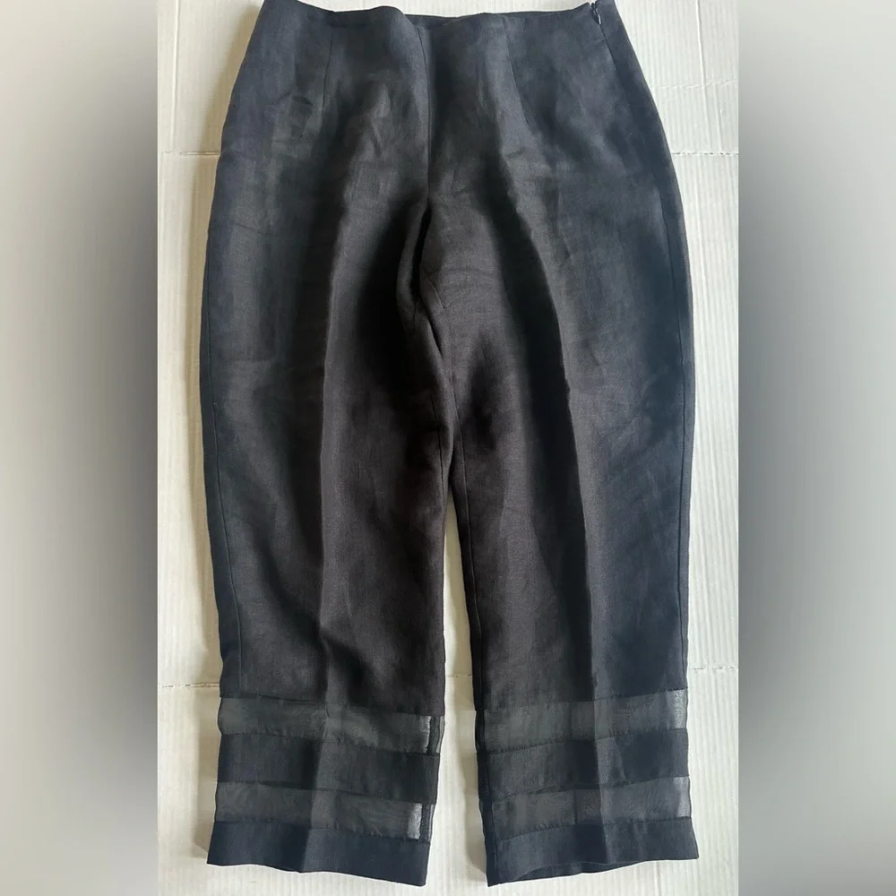Linen 100% Women’s Pants Size 10 High-Rise‎ Lined Karen Warren